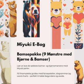 Miyuki E - Book – Teddy Bear Pack (9 Patterns with Bear & Teddy Bears) - Uniq Perler - 723232