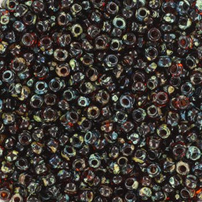 Miyuki Rocailles Perlen - 11/0 (Transparent Picasso Flammenrot 4503) - Uniq Perler - 