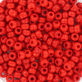 Miyuki Rocailles Pärlor 8/0 - opaque röd 408 - Uniq Perler - 