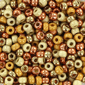 Miyuki Rocailles Beads, MIX 104, Golden Sunset, 8/0 - Uniq Perler - 115606