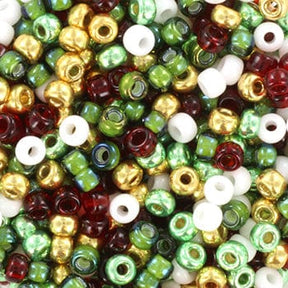 Miyuki Rocailles Perlen, MIX 110, Jingle Bells, 8/0 - Uniq Perler - 12531 - 4