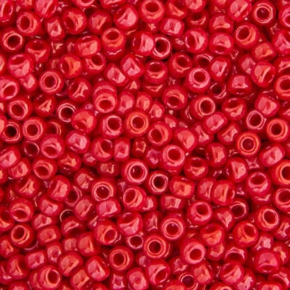 Miyuki Rocailles Perler, RR 0426, Opaque Luster Red, 11/0 - Uniq Perler - 66665411