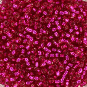 Miyuki Rocailles Beads, RR 1436, Silverlined Dyed Raspberry, 11/0 - Uniq Perler - 777333
