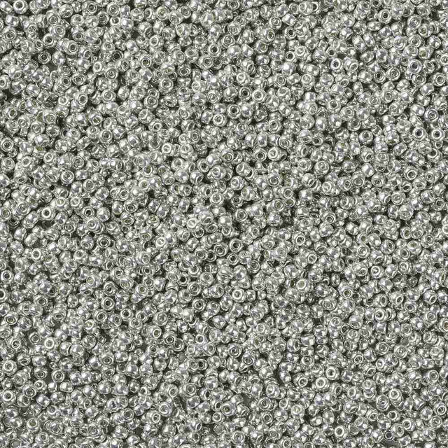 Miyuki Rocailles Perler, RR 181, Galvanized Silver, 8/0 - Uniq Perler - 114843