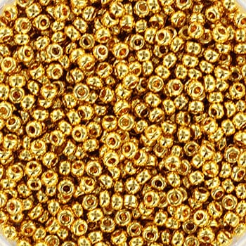 Miyuki Rocailles Perler, RR 191L, 24K Gold Plated, (11/0) - Uniq Perler - 113346