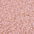 Miyuki Rocailles Perler, RR 1934, Semi - Frosted Baby Pink Lined Crystal, 11/0 - Uniq Perler - 768845