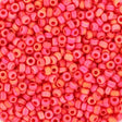 Miyuki Rocailles Perler, RR 407FR, Opaque Matte AB Vermillion Red, 11/0 - Uniq Perler - 113347
