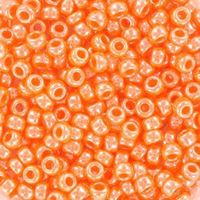 Miyuki Rocailles Perlen, RR 423, Opaque Luster Hellorange, 8/0 - Uniq Perler - 8423676