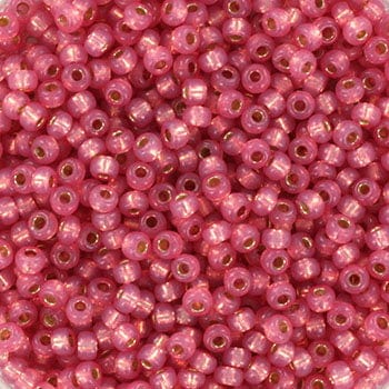 Miyuki Rocailles Perler, RR 4237, Duracoat Silverlined Dyed Pink, 11/0 - Uniq Perler - 113348
