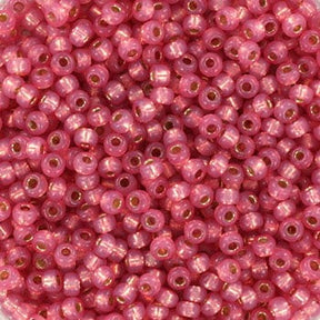 Miyuki Rocailles Beads, RR 4237, Duracoat Silverlined Dyed Pink, 11/0 - Uniq Perler - 113348