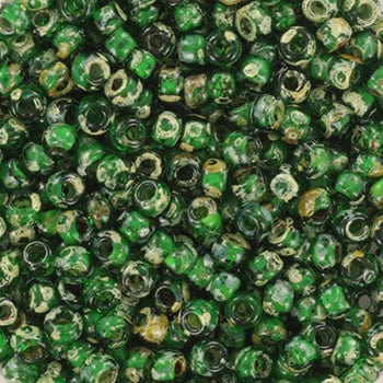 Miyuki Rocailles Perler - RR 4507, Transparant Picasso Green, 8/0 - Uniq Perler - 115944