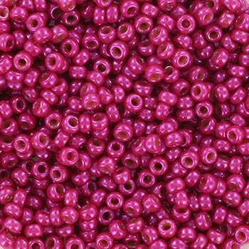 Miyuki Rocailles Perler – RR 4845, Opaque Dyed Fuchsia (11/0) - Uniq Perler - 11-4845-125