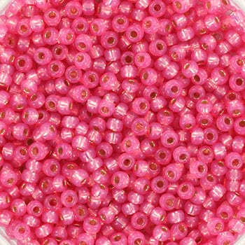 Miyuki Rocailles Perler, RR 556, Silverlined Dyed Alabaster Rose, 11/0 - Uniq Perler - 887345