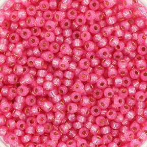 Miyuki Rocailles Beads, RR 556, Silverlined Dyed Alabaster Rose, 11/0 - Uniq Perler - 887345