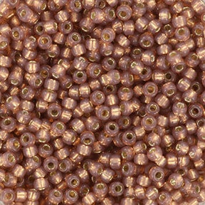 Miyuki Rocailles Perlen, RR 641, Silverlined Alabaster Gefärbtes Rosenbronze, 11/0 - Uniq Perler - 7647925