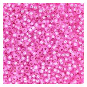 Miyuki Rocailles Perlen, RR 644, Silverlined Gefärbter Alabaster Hot Pink, 11/0 - Uniq Perler - 1266635