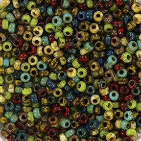 Miyuki Rocailles Perler – RR MIX 106, Forest Moss (11/0) - Uniq Perler - 11-mix106-125