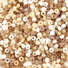 Miyuki Rocailles Beads, RR MIX 115, Soft Beige, 11/0 - Uniq Perler - 113352