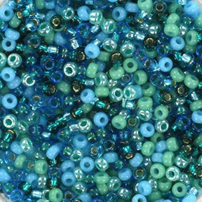 Miyuki Rocailles Pärlor, RR MIX 91, Blue Lagoon, 11/0 (10 GRAM) - Uniq Perler - 113344