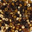 Miyuki Rocailles Perler – RR MIX 91, Vintage Brown (8/0) - Uniq Perler - 8-mix91-125