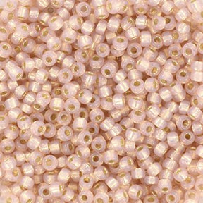 Miyuki Rocailles Pärlor (silverlined alabaster färgad blush 579) - Uniq Perler - 