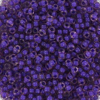Miyuki Rocailles Perler(semi frosted dark lilac lined light amethyst 1932) - Uniq Perler - 