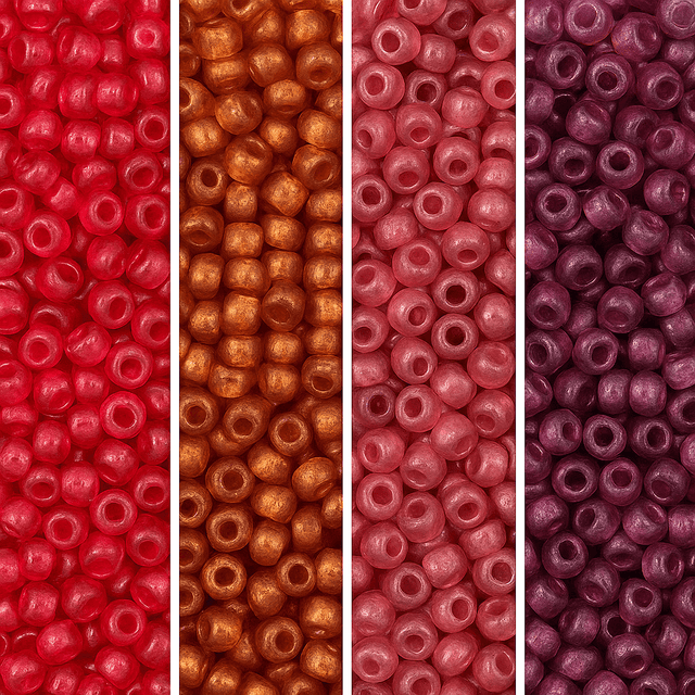 Miyuki Rocailles Sæt – Berry Dream, 11/0 - Uniq Perler - 64348