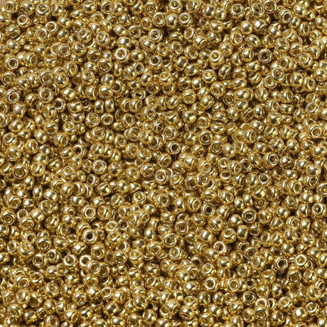 Miyuki Rocallies, 11/0, (RR - 4202) Duracoat Galvanized Gold - Uniq Perler - 116033