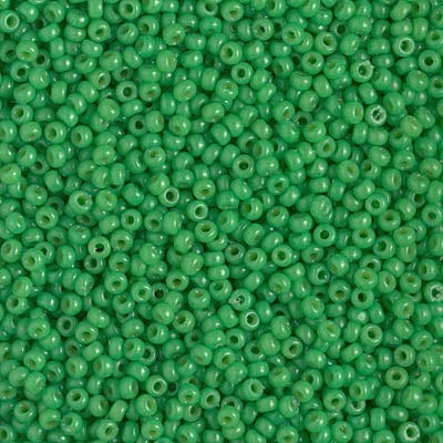 Miyuki Rocallies seed beads 11/0 - (Duracoat opaque dyed fiji green 4476) - Uniq Perler - 112045