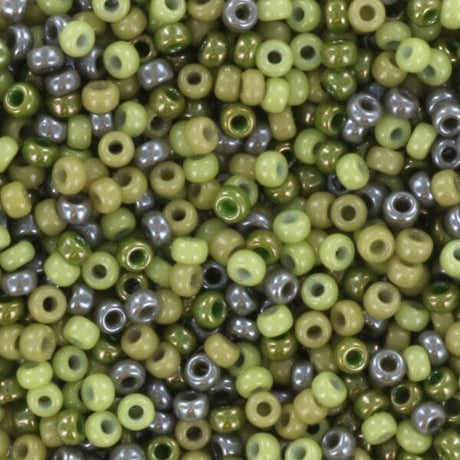 Miyuki Rocallies seed beads 11/0 - (Kaki mix mix95) 10 gram - Uniq Perler - 1208637