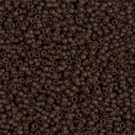 Miyuki Seed Beads, 11/0, matte transparent taupe, RR0135F - Uniq Perler - 666147