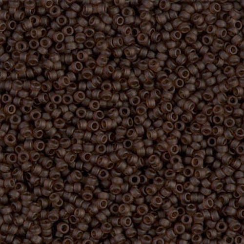 Miyuki Seed Beads, 11/0, matte transparent taupe, RR0135F - Uniq Perler - 666147