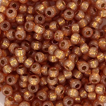 Miyuki seed beads 8/0 - duracoat silverlined dyed topaz gold 4243 - Uniq Perler - 123299
