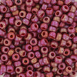 Miyuki seed beads 8/0 - opaque glazed frosted rainbow red 4696 - Uniq Perler - 123301