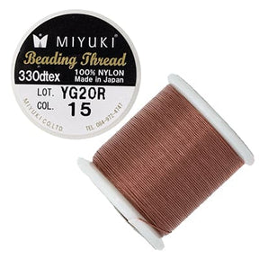 Miyuki Beading Thread – Brown (Color 15) - Uniq Perler - 141515