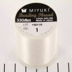 Miyuki Beading Thread – White, Color 1, 500 Meters (Wholesale Purchase) - Uniq Perler - 113701
