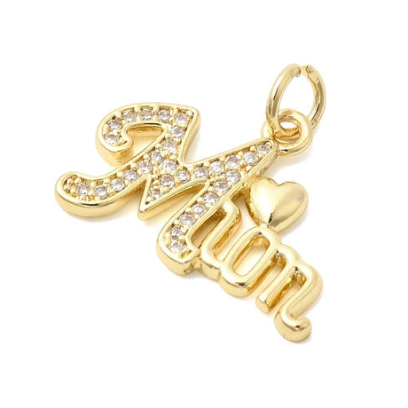 MOM Vedhæng – Kubik Zirkonia - Langtidsholdbar forgyldning(14x20mm) - Uniq Perler - 117319