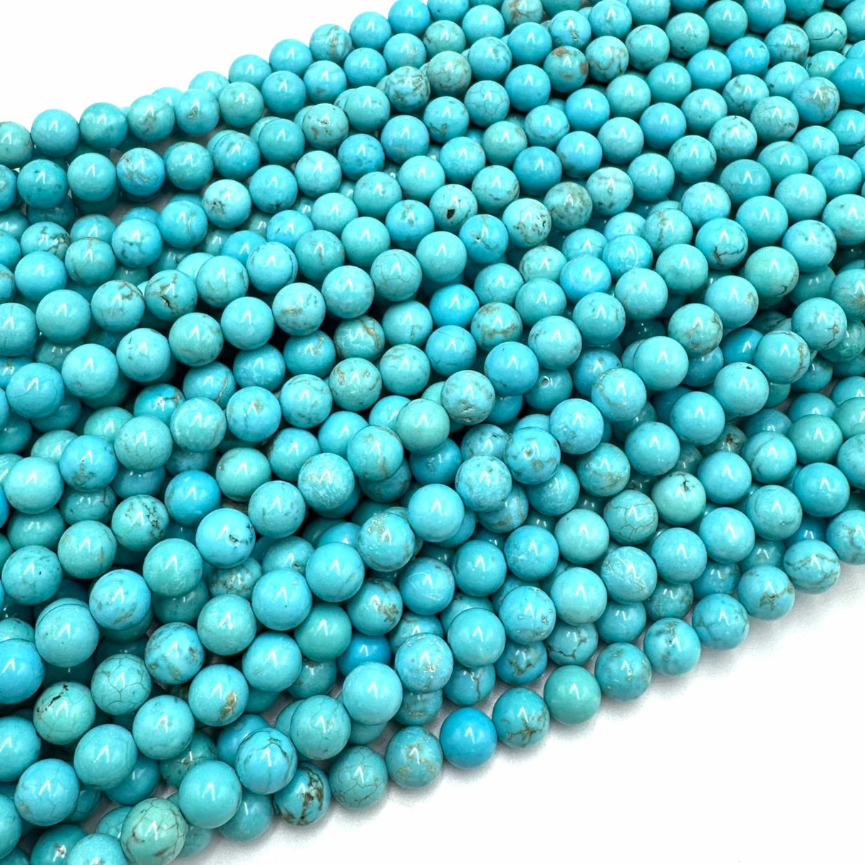 Mongolia Turkis Perler – Rund (10 mm) - Uniq Perler - 92478