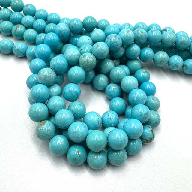 Mongolia Turkis Perler – Rund (10 mm) - Uniq Perler - 92478