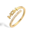 Mor Ring Med Zirkonia – 18K Forgyldt Messing - Regulerbar - Uniq Perler - 123100