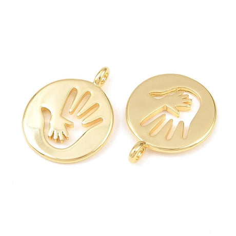 Mor/Barn Vedhæng Med Kubisk Zirkonia – Langtidsholdbar Forgyldt (22x18mm) - Uniq Perler - 117320