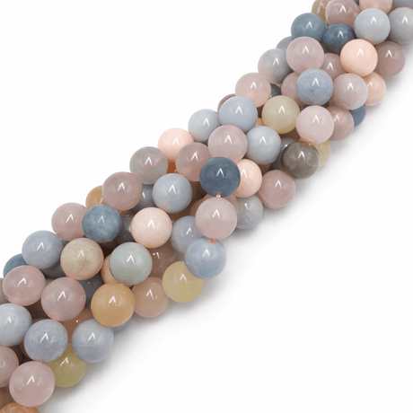 Morganit - Farve Mix, Runde (8mm) - Uniq Perler - 118060