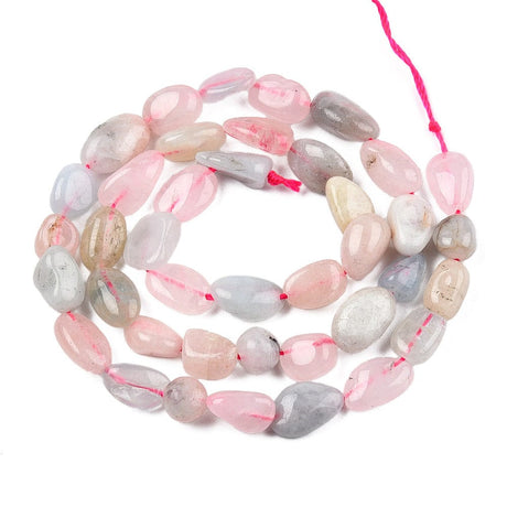 Morganit Perler, Nugget/Ovale, (8 - 15mm) - Uniq Perler - 1444999