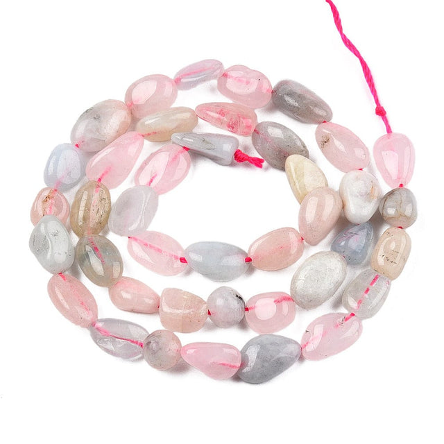 Morganit Perler, Nugget/Ovale, (8 - 15mm) - Uniq Perler - 1444999