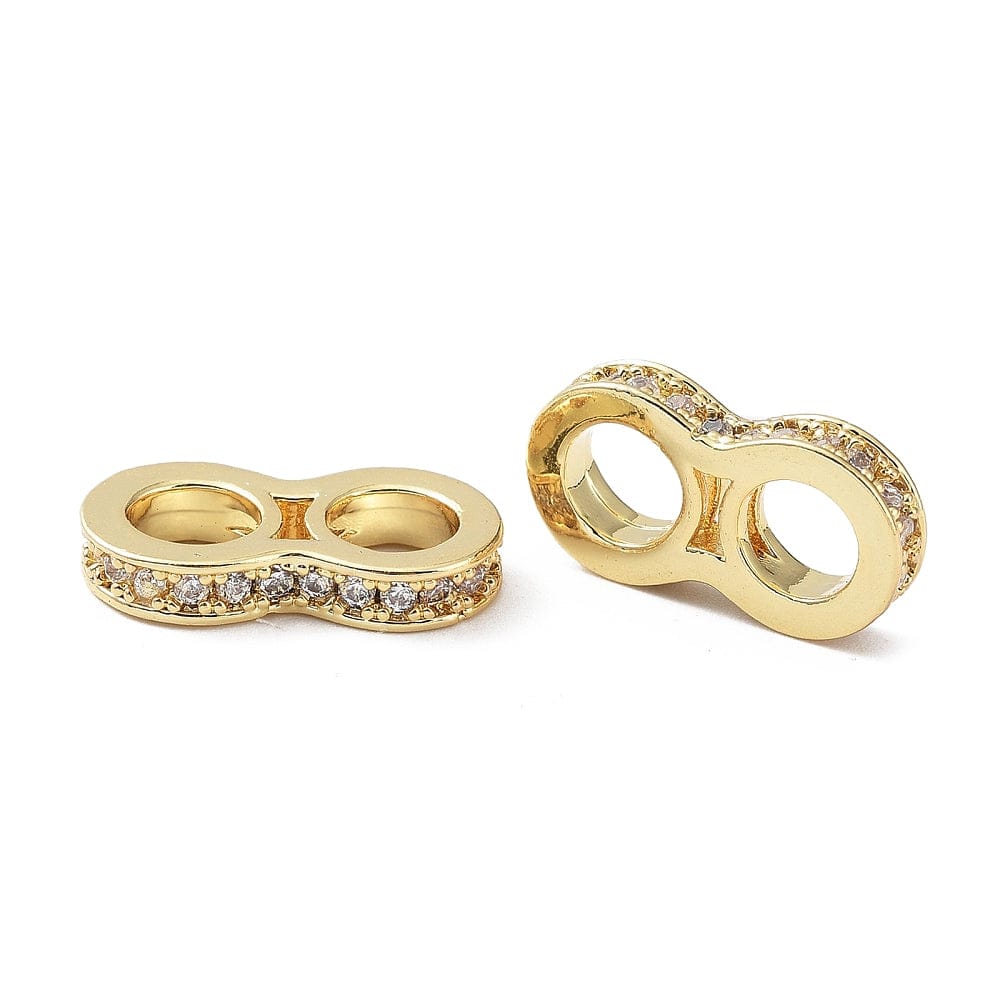 Multi Links Connector Med Zirkonia Sten, 18K Forgyldt, 17x9x9mm - Uniq Perler - 1111490449
