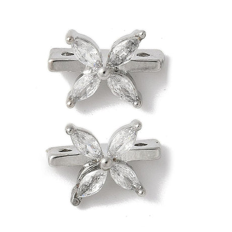 Multi Links Connector Med Zirkonia Sten, Langtidsholdbar Forsølvet, (11.5x8mm) - Uniq Perler - 908410