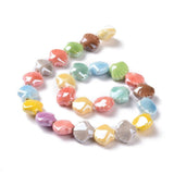 Muslinge Porcelænsperler – Blank Glaseret, Farve Mix (13,5x12x7,5mm) - Uniq Perler - 122801