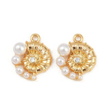 Muslinge Vedhæng - 18K Forgyldt - Langtidsholdbar belægning (12x15mm) - Uniq Perler - 