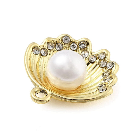 Muslinge Vedhæng, forgyldt, 19x20mm, 4 stk. - Uniq Perler - 114674