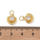 Muslinge Vedhæng Med Zirkonia – 18K Langtidsholdbar Forgyldt Messing (11x10x4,5mm) - Uniq Perler - 122570